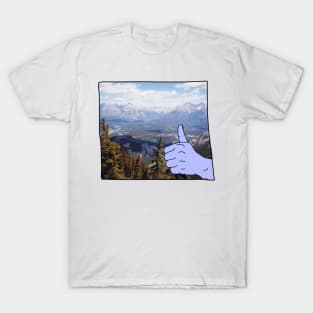 Thumbs up Mountain Postcard T-Shirt